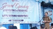 Wakil Bupati Bolmut Aditya Pontoh saat melaunching SPPG Boroko, Kecamatan Kaidipang, Senin, 23-2-2026 (foto/forkopimda Bolmut)