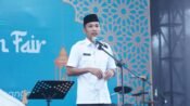 Wakil Bupati Aditya Pontoh saat membuka kegiatan ramadhan fair (foto/forkopimda bolmut)