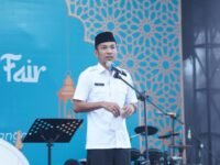 Wakil Bupati Aditya Pontoh saat membuka kegiatan ramadhan fair (foto/forkopimda bolmut)