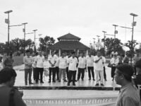 Sejumlah aksi beraudensi dengan pemerintah daerah dan DPRD Bolmong Utara tepat di lokasi situs Komalig R.S Pontoh Kaidipang besar (foto liputan15.com)